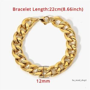 Pulseira masculina de ouro amarelo 14k, bracelete cor dourada, pulseira robusta de elo de corrente cubana para homens 936