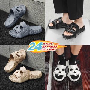 Sommar- och kvinnors tofflor Solid Color Skull Head Flat Heel Sandals Depusb Designer Högkvalitativa Fashion Slippers Waterproof Beach Sports Slippers Gai