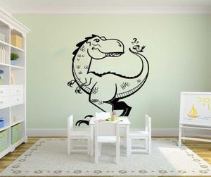 Dinossauro dos desenhos animados TRex Triceratops Animal Adesivo de parede Quarto Crianças Quarto Jurassic Park Dino Dinossauro Animal Decalque de parede infantil 216184692