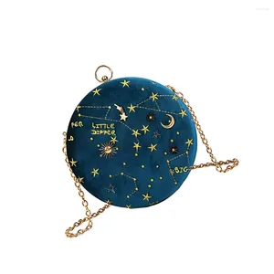 Axelväskor messenger väska små handväskor singel satchel moon stjärnhimmel