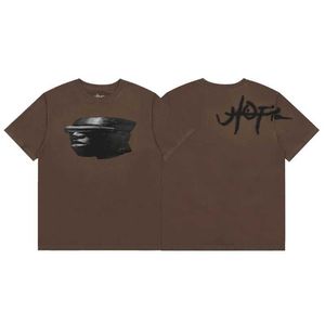 Homens camisetas Verão Venda Quente Cactus Jack T-shirt de Alta Qualidade Algodão Mens Rua Hip Hop Rap UTOPIA Manga Curta T-shirt Top J240316