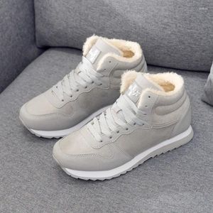 Casual Shoes Men Boots Winter Plus Size Keep Warm Ankle Botas Hombre Couple Leather Plush Sneakers Mens