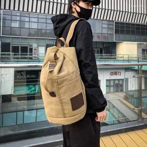 Plecak moda Męska Męska Podróż na zewnątrz sportowy zbiornik na wodę Trendy Canvas School Bag