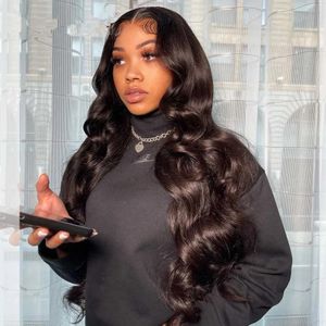 ペルーボディウェーブHDレース黒人女性のための人間の髪のかつら250密度gluess 100未処理のヴァージンレミーウェットウェイブプリプリック13x4