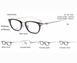 Högkvalitativ vintage OpticalVintageFrame Shagass Oculos de Grau Round Myopia Women Men Eyewear Ship7061179