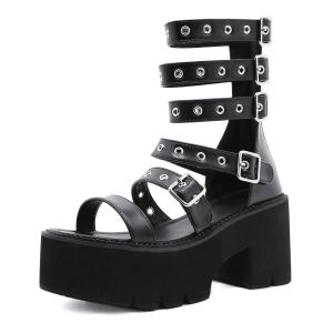 Boots 2021Fashion Solid Platform Women Sandals Sandals Summer Shoes Open Toe Rome Style High Heels Fashion Gladiator Shoes Женщина