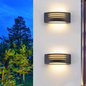Vägglampa modern utomhus vattentät ljus enkel aluminiumlegering LED -lampor gårdsgång veranda vardagsrum