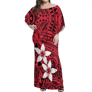 Vestidos de festa Women's Cape Dress Samoan Polynesian Tribe Design Print Maxi Plus Size 7XL