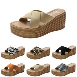 Slippers Women Sandals High Cheels Fashion Shoes Gai Summer Platfor