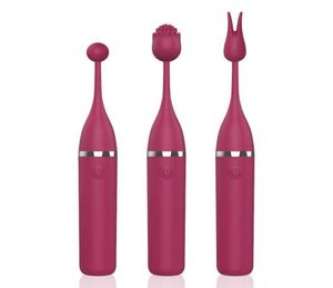 Articoli per massaggi 10 modalità G Spot stimolatore del clitoride 3 teste clitoride capezzolo vibratore masturbatore femminile giocattoli sexy per le donne alta frequenza7190031