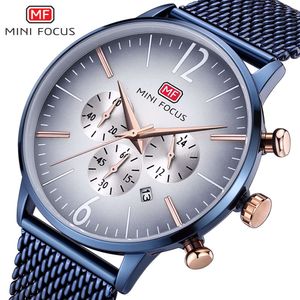 Mini FocusMen's Fashion Watchcalendar MaterprackMetal Mesh حزام 0114g