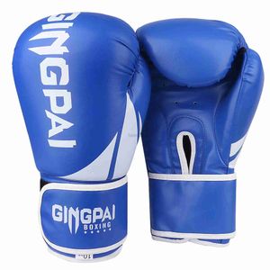 Equipaggiamento protettivo di buona qualità Guanti da kick boxing per adulti rosa blu muay thai luva de boxe Allenamento da combattimento guanti da boxe per donne Guanto MMA Grappling yq240318