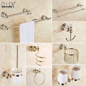 Bathroom Towel Shelf Gold Finished Bath Toilet Paper Holder Robe Hook Towel Rack Holder Tumble Holder Soap Basket ELG85400 240312