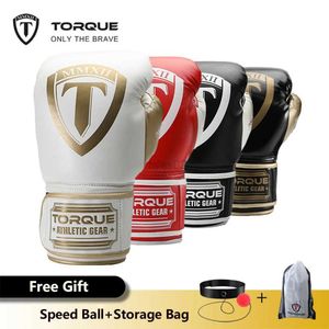 Equipamento de proteção Luvas de boxe TORQUE para homens e mulheres Equipamento Kick PU Karate Muay Thai Guantes De Boxeo Free Fight MMA Sanda Training Adultos yq240318