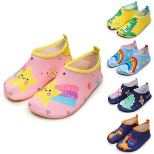 HBP Non-Brand cheap cartoon children girls elastic wading shoes fashion swimming barefoot shoes kids boys upstream shoes for baby