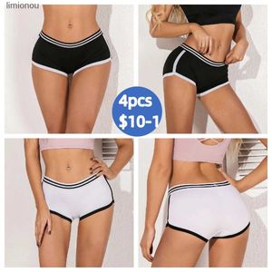 Damskie spodenki 4pcs/set bawełna bawełna chłopcze Kobiety bezpieczeństwa Gorące siłowni sportowe spodenki seksowne dama bokserskie majtki dziewczyny