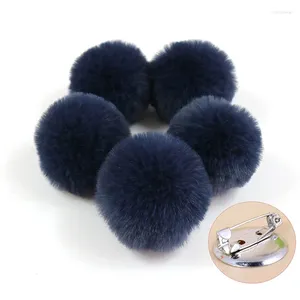 Brooches Women Girls Cute Imitation Hair Fluffy Ball Brooch Collar Pins Hat Clothing Shoes Backpack Badge Jewelry Accessories