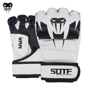 Skyddsutrustning sotf vit mma giftig orm multicolor boxing handskar mma handskar tiger muay thai muay thai boxing kämpar handskar sanda kuddar box yq240318