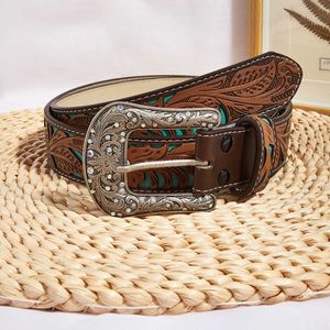 Western style carved waistband Western style waistband 240315