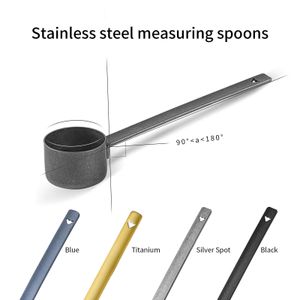 MHW-3Bomber Coffee Measuring Scoop Stainless Steel Long Handle Coffee Spoon 4 Pieces Set Home Barista Tools Kitchen Accessories 240313