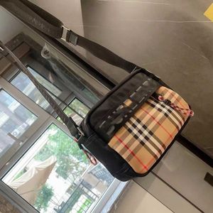 Canvas plaid waist with patchwork contrasting mens single diagonal cross camera classic square factory outlet sale