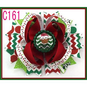 Children's Bow Clip, Santa Claus Threaded Ribbon Hair Accessory 160-488