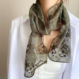 Scarves Fashion Versatile Star Pattern Transparent Lace Scarf Multifunction Sweet Breathable Lightweight Hair Headband Bag Decor