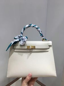 25 cm Designer-Tasche Markenhandtasche Luxus-Umhängetasche Epsom-Leder handgefertigte Nähte Craie Rose Konfetti rosa Farben schnelle Lieferung Großhandelspreis