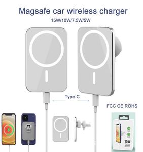 Wireless Car Charger 15W Magnetic Fast Charging Stand AutoClamping Cell Phone Holder Compatible with iPhone 13 12 Mini Pro Max1024329