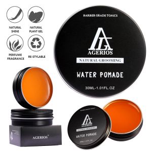 Ürünler Agerios Profesyonel Saç Stil Su Pomade Güçlü Bekletme Örgülü Jel 4C Saç Kenar Kontrolü Kaliteli Saç Ürünleri Ücretsiz Gemi