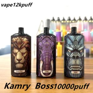 オリジナルのKamry Boss 10000Puff使い捨て電子タバコPuff10kメッシュコイル電子タバコ充電式電子タバコVAPE POD600MAH PREFIRE 20MLVAPEペン