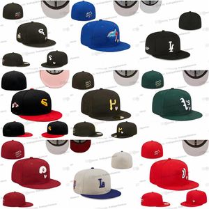 Chapéus de beisebol masculinos clássico preto cor hip hop Chicago Sport Full Closed Design Caps boné de beisebol Chapeau Stitch Heart Love Hustle Flowers New Era Cap Mvip-01