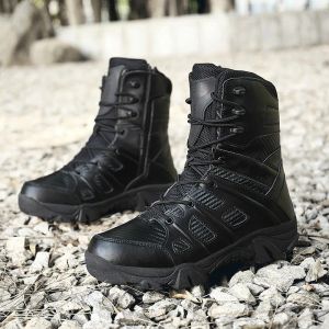 Boots Men Shoes Tactical Military Boots Leather Desert Combat Army Work Shoes Botas Mens Ankle Boot Man Bota Masculina Plus Size