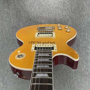 Classic Brand Backhand Electric Guitar gjord av professionell vänsterhänt fast trä