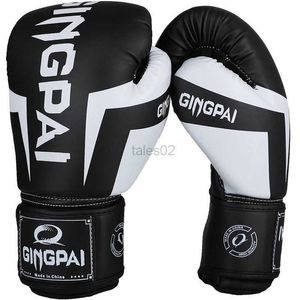 Skyddsutrustning 6 8 10 12oz färgglada boxningshandskar vuxna pu skum vuxna kickboxning träning boxning mma handskar handskar muay thai sandsäck handskar yq240318