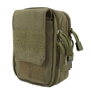 Väskor Taktisk arrangör Bag Molle Tactical Waterproof Travel Påsar Telefon Belt Pouch Army Military Camouflage EDC Tools Hunting Packs