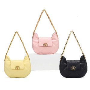 Loja de atacado de fábrica 2024 bolsa nova textura de alta qualidade padrão de diamante corrente nas axilas ombro único crossbody feminino