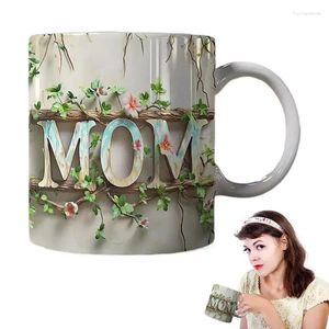 Tassen Keramik Kaffeetasse Mama mit Buchstaben und Druck Muttertagstasse 3D doppelseitig bedruckt für