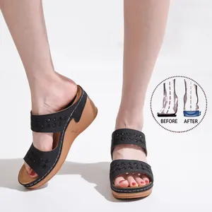 Sandalet Kadın Yaz 2024 Ssummer Çift Renk Anti Slip inek tendon taban ayakkabıları rahat nefes alabilen