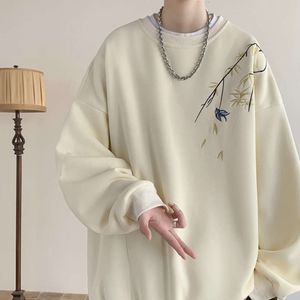 2024 Spring Nowy sweter wokół szyi Chin Chińczyk haftowany duży męski styl unisex styl unisex