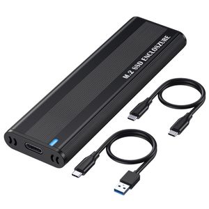 M2 SSD -kapsling Dual Protocol NVME SATA M.2 till USB Type C 3.1 SSD Adapter 10 Gbps för 2230/2242/2260/2280 M2 NGFF NVME SSD
