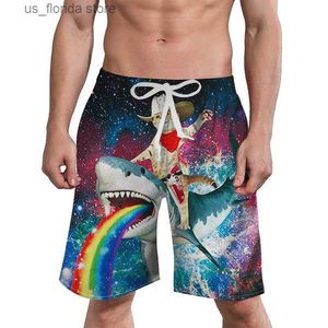 Shorts masculinos 3D Imprimir Quick Dry Swim Trunks para homens verão casual surf cintura elástica praia shorts homens cordão boardshorts strtwear y240320