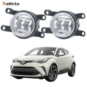 EEMRKE LED-Nebelscheinwerfer für Toyota C-HR 1. Generation Facelift 2019 2020 2021 2022 2023, vorderer Auto-Nebelscheinwerfer mit Linse, DRL, 30 W, 12 V, Weiß oder Gelb