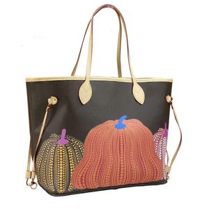 Berühmte Designer-Tasche Vintage Schulter Eitys Frauen Vuttonse Tragetaschen Kürbis gemustert Große Kapazität Shopping Canvas Handtasche Unterarmtasche Drucken Hot Bag Luxus