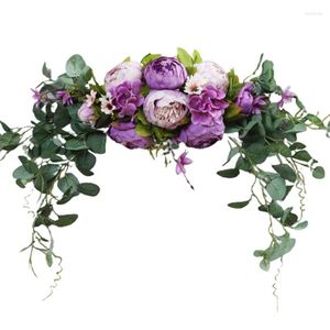 Dekorativa blommor Absf Peony Artificial Wedding Garland Arch Arrange Door Lintel Wreath Wall Ornaments Supplies