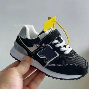 Echtes Leder Sportschuhe für Mädchen 2024 Neue Frühling Herbst Kinder Turnschuhe Jungen Modische N-förmigen Kinder Schuh Größe 23-40 CSD2403084 N60