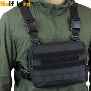 Taschen Outdoor Tactical Weste Militärtasche CS Wargame Brust Rig Airsoft Magazine Beutel Holster Molle System Taillenmänner Nylon Hunting Pack