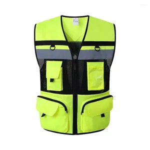 Hunting Jackets Cloth Stay Safe And Seen With Mesh High Visibility Vests Reflective Safety Vest Multi-pockets