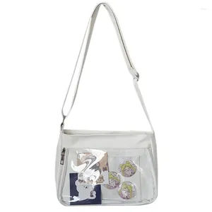 Shoulder Bags Cute Transparent Ita Bag Women Large Capacity Casual Nylon Crossbody Tote Pouch Girls Doll Display JK Shopping Pocket