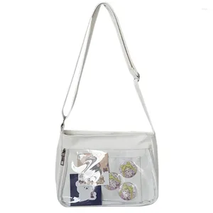 Sacos de ombro bonito transparente ita saco feminino grande capacidade casual náilon crossbody tote bolsa meninas boneca exibição jk bolso de compras